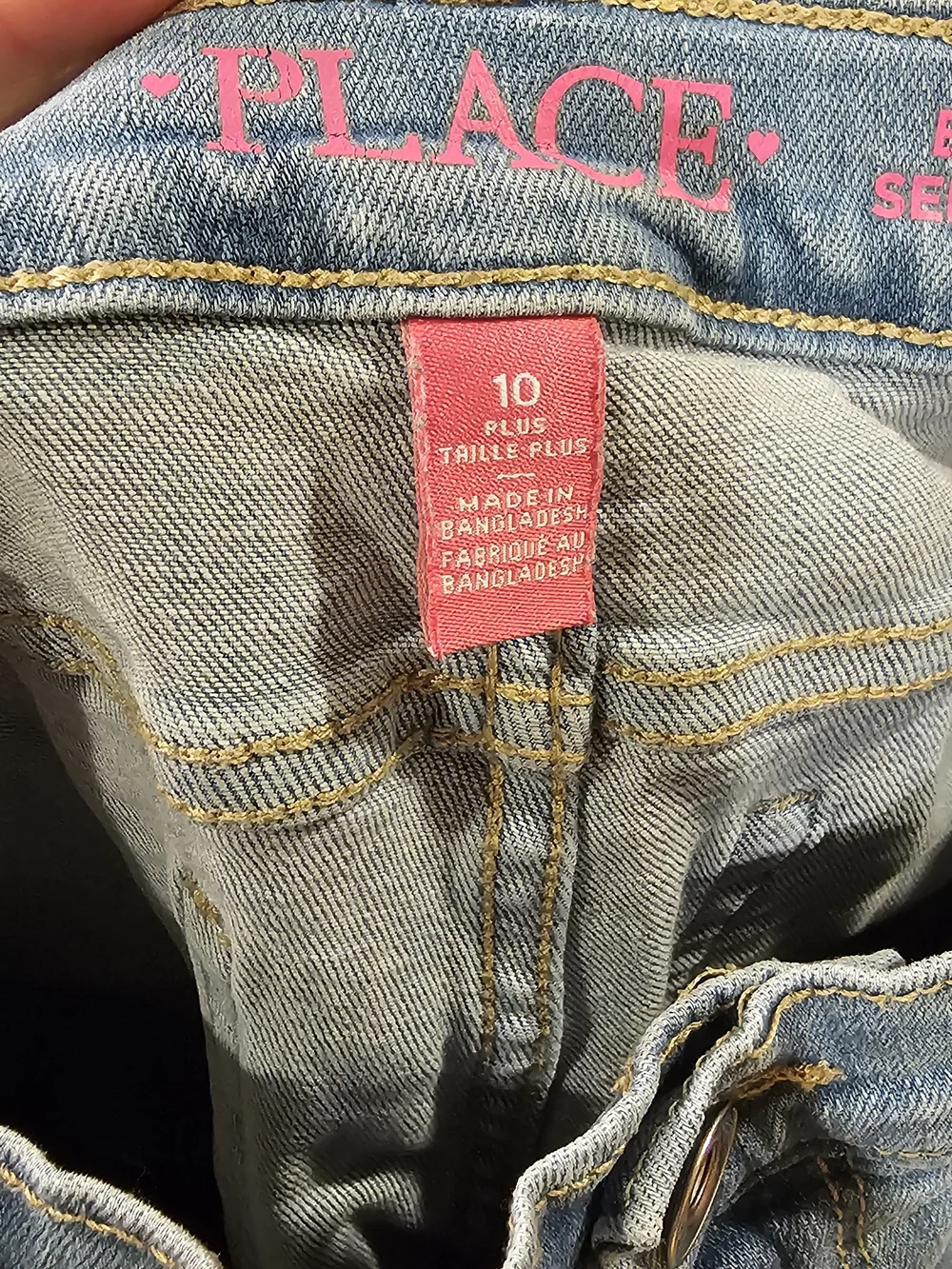 Place Light Blue Plus Size Denim Jeans with Yellow Tee